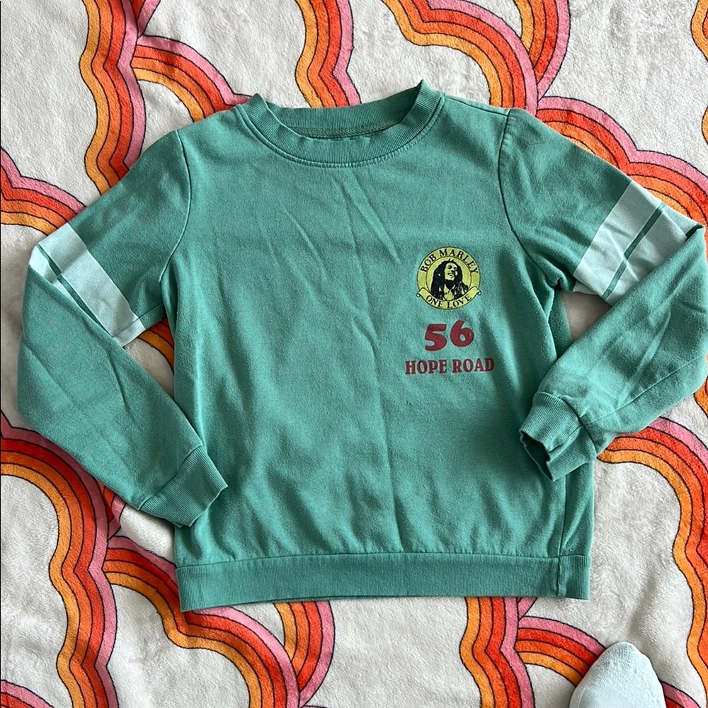 Vintage Green Bob Marley Sweatshirt